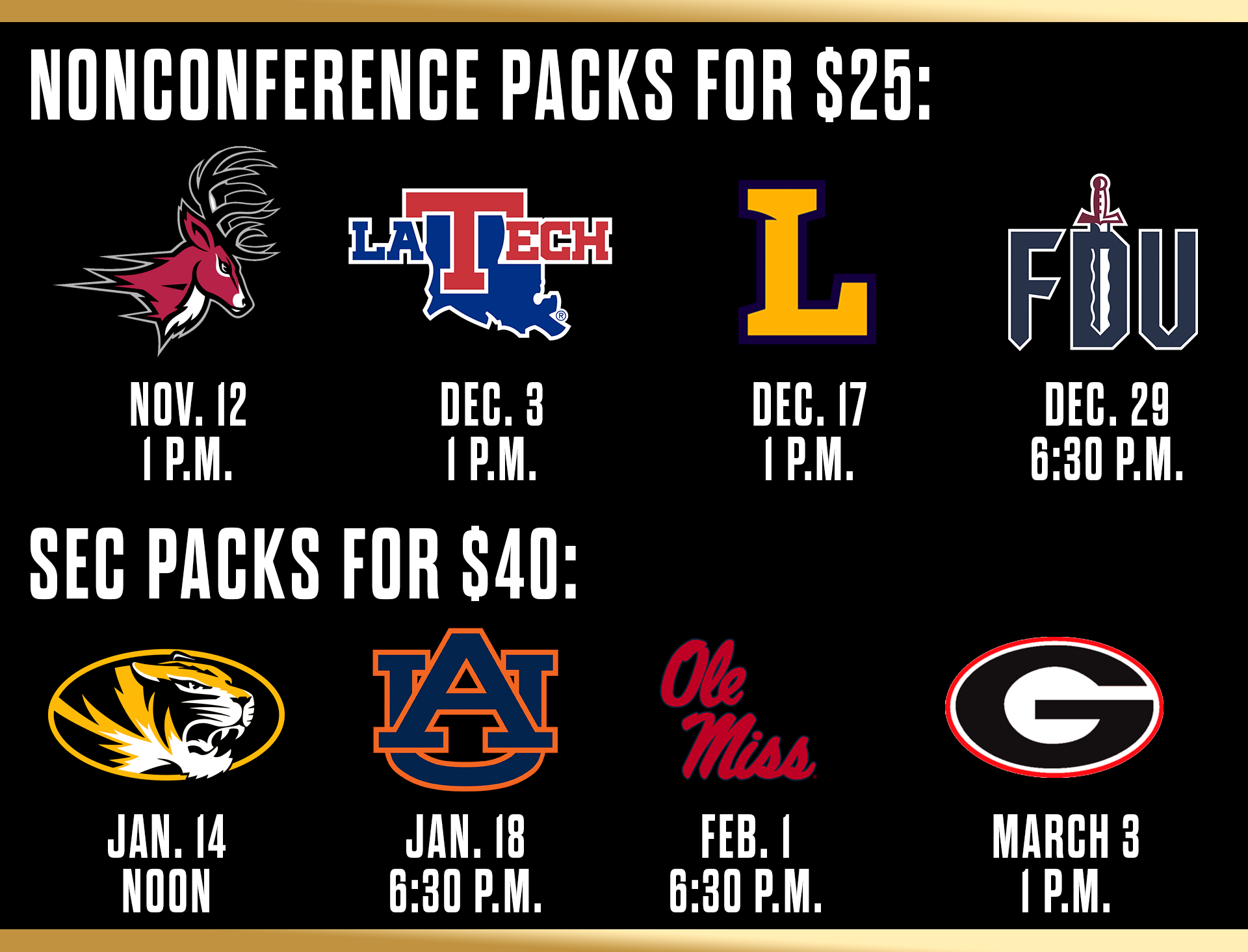 Vanderbilt Women's Basketball Pepsi Four Pack